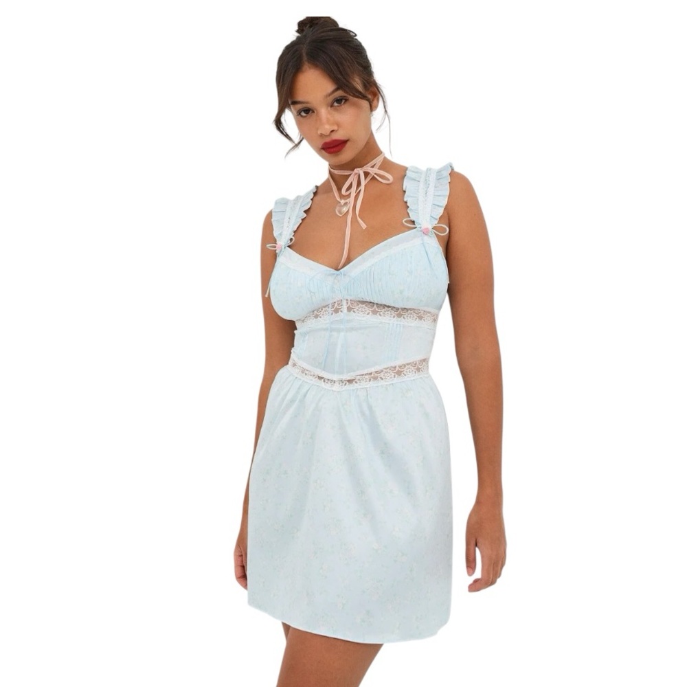 For Love & Lemons Ellery Slip Dress Large